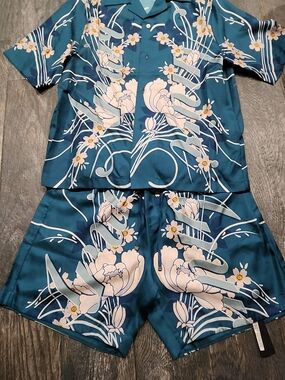 AMIRI Teal Graphic Shirt & Shorts Set